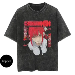 Chainsaw Man Makima Control Freak Vintage T-Shirt, Chainsaw Man, Anime Shirt, Vintage T-Shirt, Unisex Cotton Crewneck T-Shirt Menswear Womenswear Underwear Streetwear Top