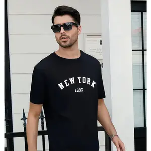 New York 199X T-shirt For Men Women Korean Style Oversized Minimalist Design Casual Breathable Cotton Day Fabric Soft Thick Tops Womenswear Basic Crewneck Tshirt Streetwear Summer Fitted Shortsleeve White