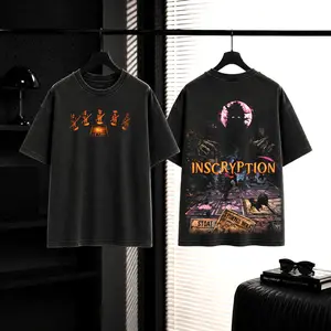 Inscryption Game graphic v2 Washed Tshirts,Tank Top, Sweatshirt, Hoodie Gift For Gamer, apparel Menswear Top Casual, Gaming Top graphic t-shirts print back fan gamer Fabric Seamless Menswear