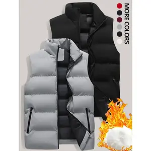 Men’s lightweight casual vest with a foldable design for autumn and winter, offering warmth and comfort for everyday wear, ideal for storage.