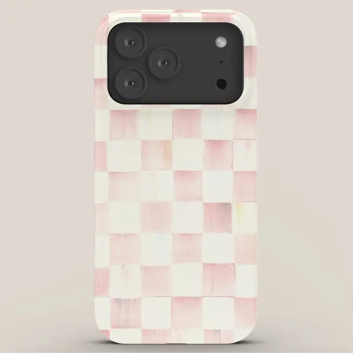 Society6 x Mackenzie Childs Rosy Check iPhone Case