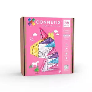CONNETIX Magnetic Tiles Glitter Unicorn Pack 56pc