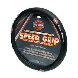 212 MAIN Plasticolor 6393 Steering Wheel Cover - Harley-Davidson Script, Automotive Car Accessories, Interior Custom Look