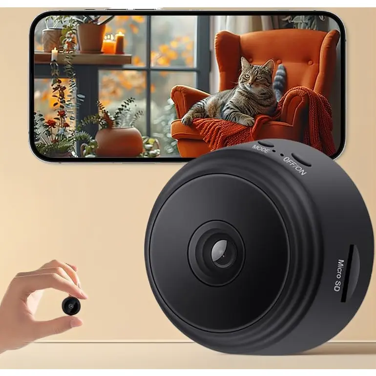 WiFi Hidden Camera A9 – Spy Nanny Cam for Home/Office, 1080P HD Small Security Camera with Motion Detection & Night Vision, Wireless Baby Monitor