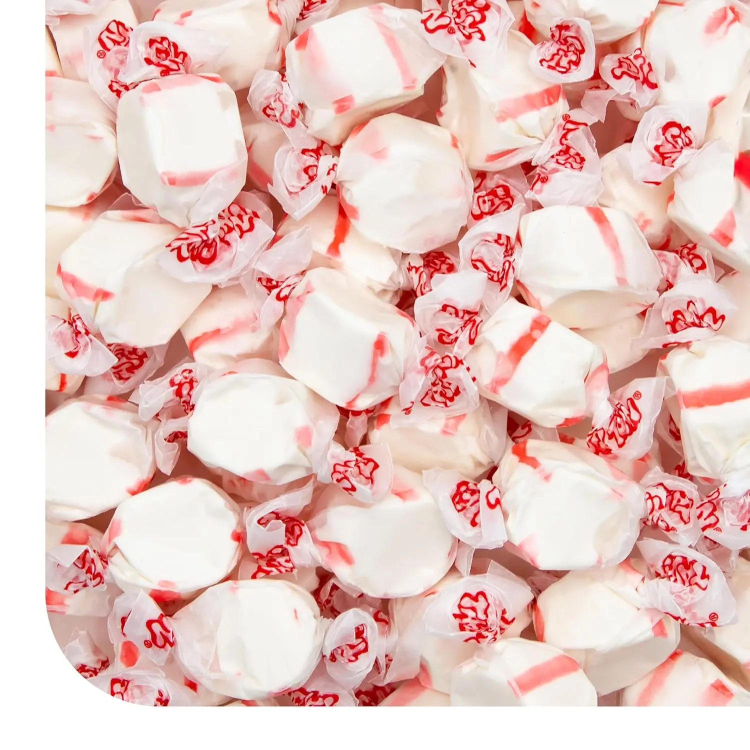 Salt Water Taffy Candy - 1 Pound Bag - Soft Peppermint Candy - Old Fashioned Peppermint Taffy Individually Wrapped - White Creamy Treat for Buffets, Party Favors, Office Bowls