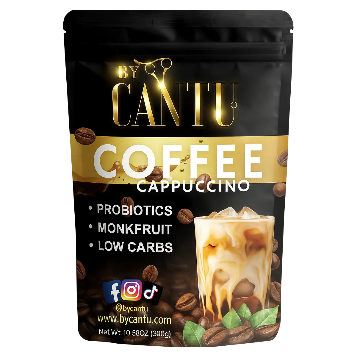 Café Capuchino – Mezcla Probiótica, Monk Fruit y Baja en Carbohidratos