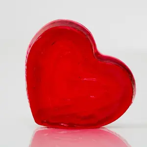 Gratitude Heart by Fer Da Silva - Handcrafted Resin Heart, Daily Reminder of Gratitude, Perfect for Desk, Bag, or Bed