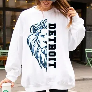 Detroit Football Shirt, Lion Football Shirt, Retro Detroit Football Shirt, Lion Football Gift, Detroit Shirt, Jared Goff, Lions Sweatshirt