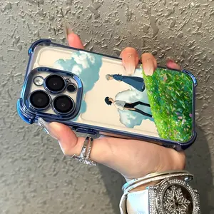 Howl's Moving Castle iPhone Case Accessories for 17 16 15 14 13 12 11 Pro Max XR Xsmax Air 8 7 Plus, Transparent Anti-Drop Protective Soft Back Cover