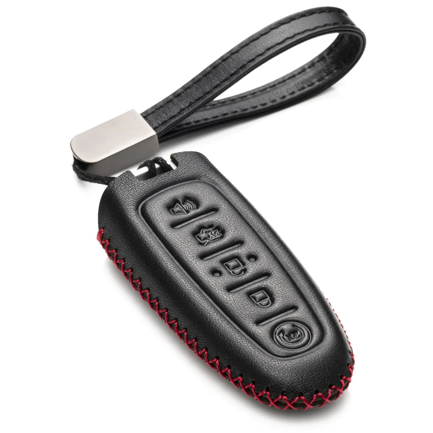 Vitodeco Genuine Leather Smart Key Fob Case Compatible for Lincoln MKT, MKS, Ford Escape, C-max, Edge, Explorer, Expedition, Focus, Flex, Taurus, 5-Button
