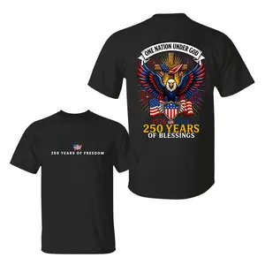 250th Anniversary USA 250 American Patriotic God T-Shirt, In God We Trust 1776-2026 Shirt, 4th of July Celebration Tee
