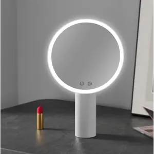 Stylish LED illuminated vanity mirror with touch sensitive brightness - USB charging kit, 3 colour temperature modes