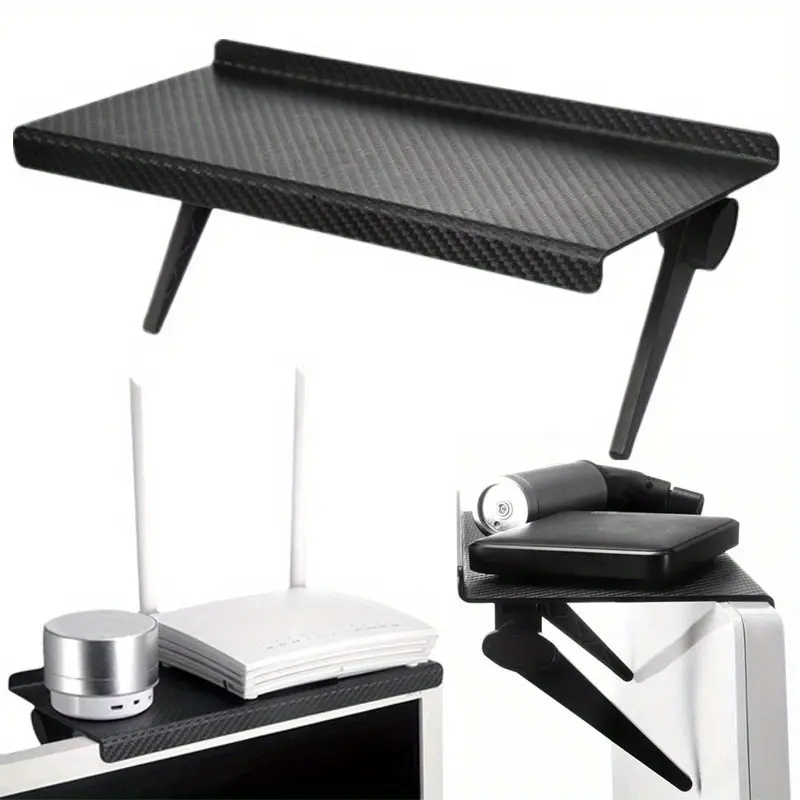 1pc Monitor Overhead Shelf, TV Box Router Stand, Screen Storage Platform, Set-top Box Shelf