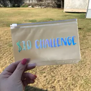 10 dollar savings challenge WITH custom vinyl envelope (rainbow)