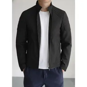 Men's Thermal PU Leather Jacket | Fleece Lined Bomber Jacket with Zipper Pockets | New Autumn & Winter Fashion Outerwear for Daily & Outdoor