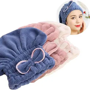 3Pcs Microfiber Hair Towel Caps, Extreme Soft & Ultra Absorbent, Fast Drying Hair Drying Caps Towel Turban Wrap for Wet Hair Women