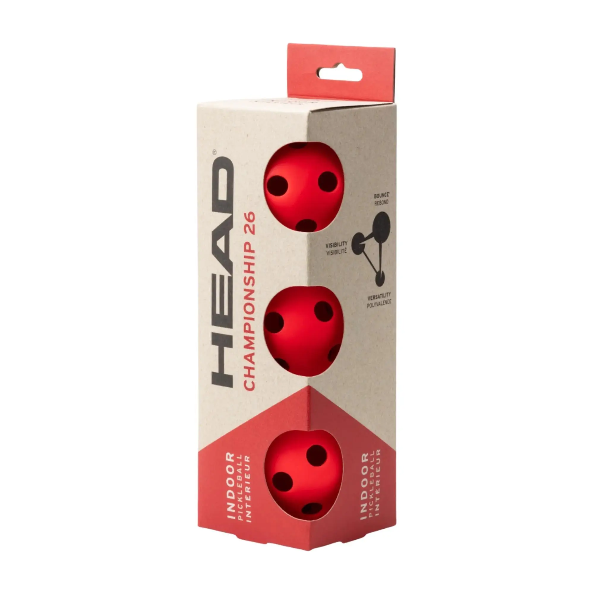 Head Championship 26 Indoor Pickleballs - 3 Balls