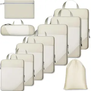 Travel Packing Organizers Suitcase Organizer, Packing Cubes with Clothing Bags, Underwear Bag, Drawstring Bag, Travel Essentials
