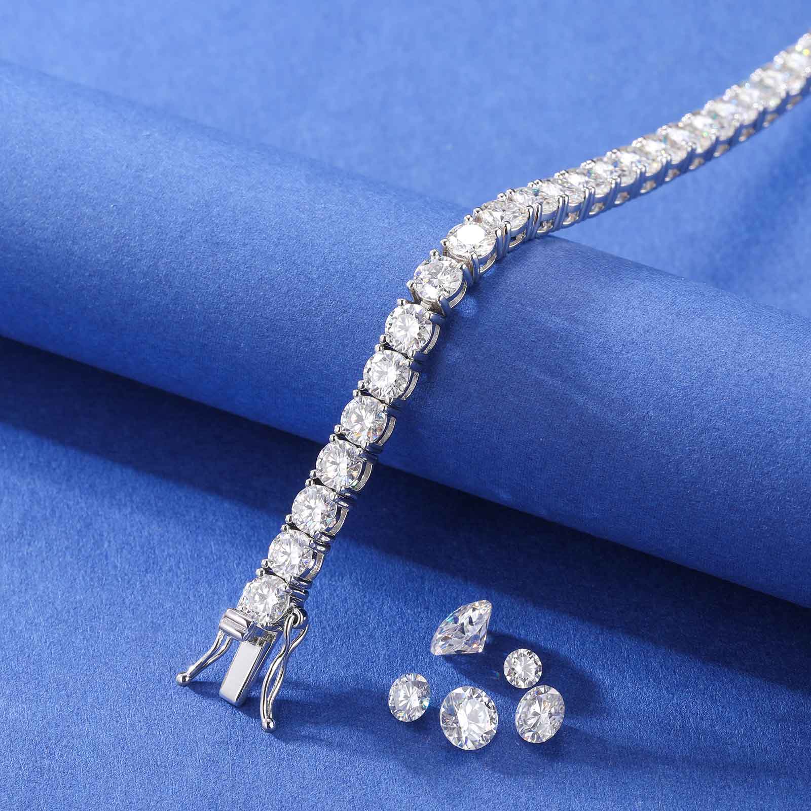 Top Quality 3MM D Color VVS1 Moissanite Tennis Bracelet Necklace For Women Man 100% S925 Silver Sparking Wedding Fine Jewelry