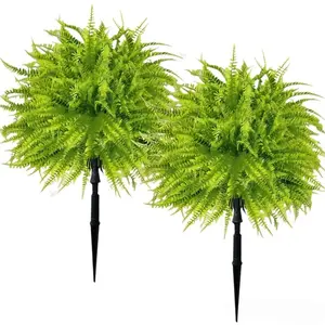 Realistic Faux Fern Plant Set, UV Resistant Artificial Ferns, Garden Porch Patio Decor, Indoor Outdoor Decoration, Perfect for Home Garden Wedding Party