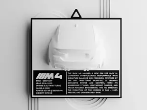 BMW M4 (F82) – 3D Printed Wall Art for M Enthusiasts