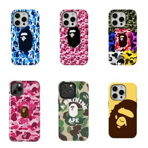Bape A Bathing Blue Camouflage Pattern phone Cases For iPhone 12,13,14,15,16,17 Promax Pro Plus,It's a great gift for a good friend,gift for him for her Best Gift