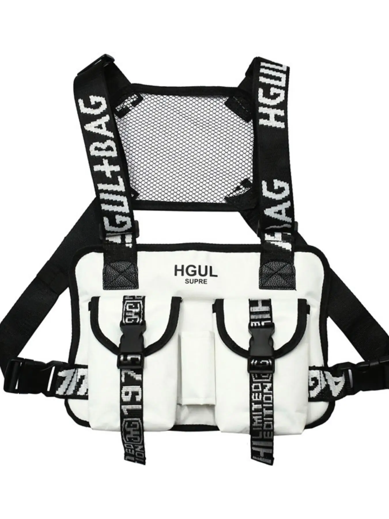 1 Piece Men's Fashion Letter Label Decorated Zipper Belt Bag, Casual Sporty Multi-functional Chest Bag, Retro All-match Commuter Bag for Daily Used