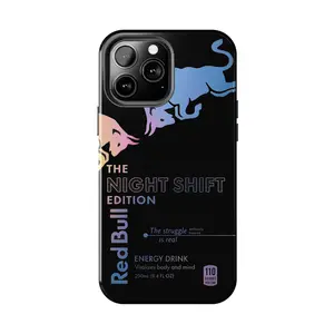 Red& bull Night Shift Holographic Phone Case Compatible with iPhone 17 16 15Pro, 14, 13, 12, 11, 8, XR Mini, Pro Max, Plus & SAMSUNG GALAXY 21 S22 S23 S24 25 ULTRA PLUS Accessories Protection unisex