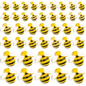 120 count Bumble Bee Decor,  Honey Bees for Crafts, Small Plastic Bees Ornaments for Decorations