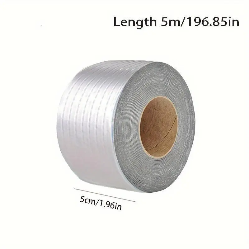 High quality aluminum foil tape - high-temperature heat-resistant type, suitable for sealing work on wall, swimming pool, roof cracks and pipeline repairs