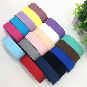 Multicolor Fold-Over Spandex Elastic Band, Elastic Ribbon, 5yard Length 1-Inch Width, Ideal for Sewing & Garment Accessories, Durable Stretchy Design, Sewing Accessory
