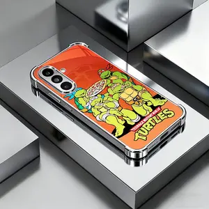Luxurious Creative Design Tmnt Turtle Phone Case, Smartphone, Shockproof, Protective, Compatible with Samsung Galaxy a Series, Shatterproof Tempered Glass Back Cover