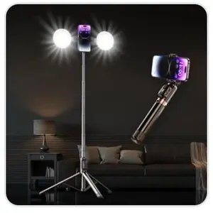 Wireless Selfie Stick Tripod with Adjustable Length & 360° Rotation for Stable & Easy Shooting