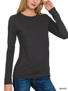 5 PACK LONG SLEEVE BUTTERY SOFT T-SHIRT BUNDLE