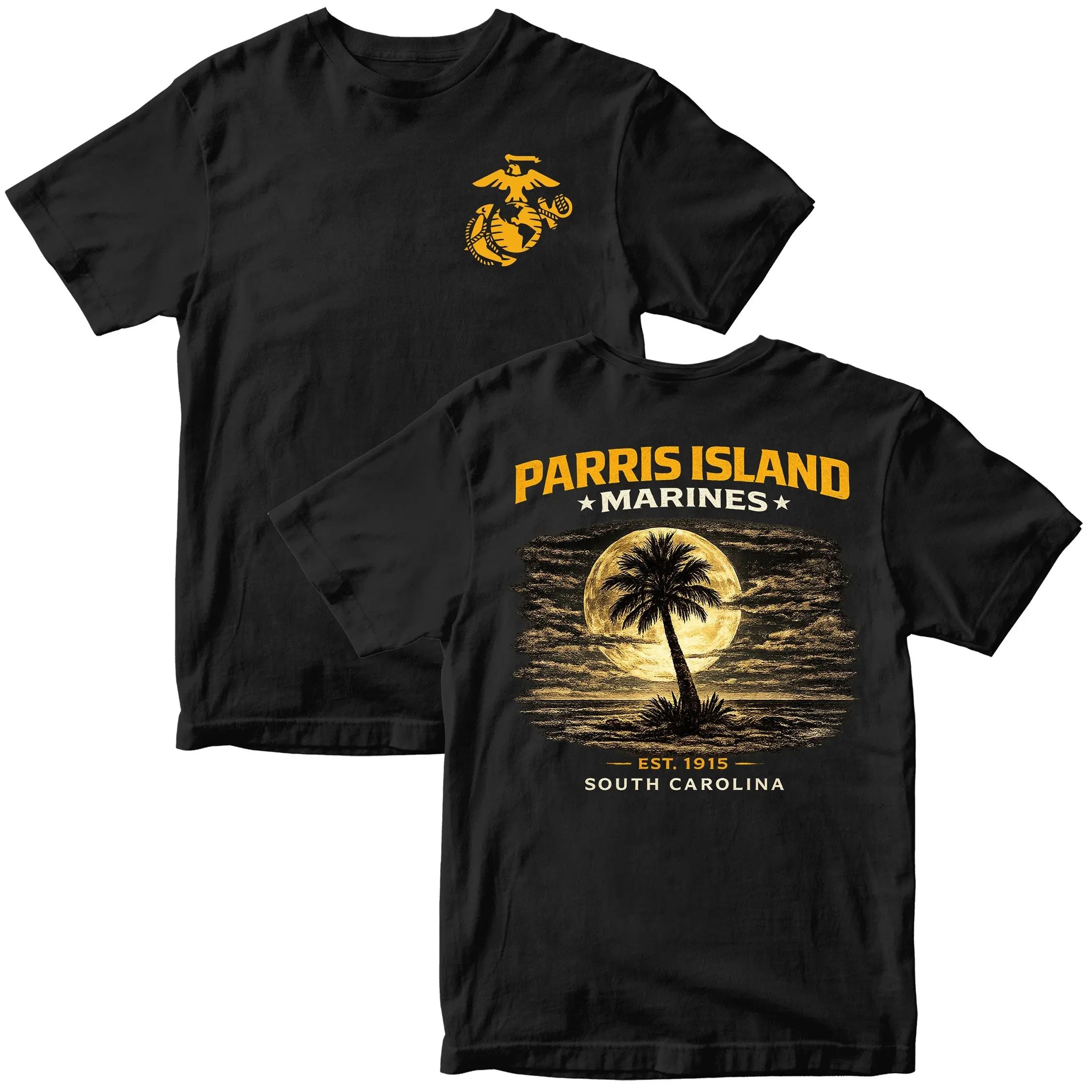Parris Island Marines South Carolina T-Shirt, USMC Recruit Depot Pride Tee, Military Training Heritage Shirt, Veteran Support Gift, Patriotic Streetwear Casual Everyday Outfit