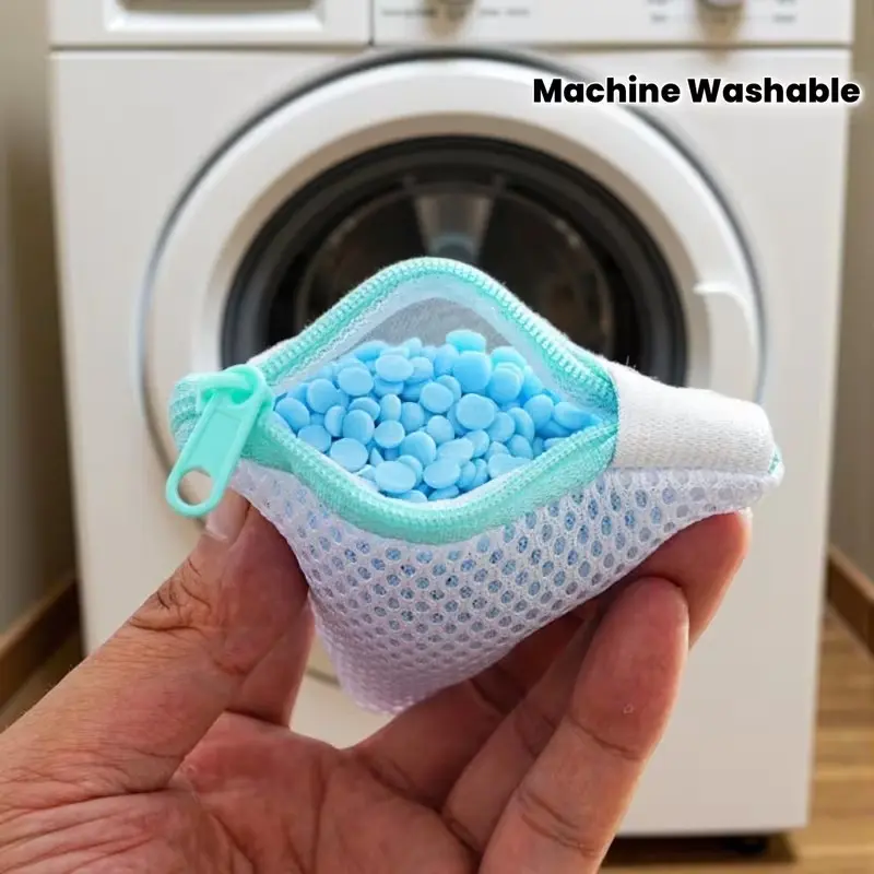 Reusable Zippered Laundry Soap Bags, Mesh Wash Bag for Delicate Clothes, Washing Machine Bag, Compatible with Fragrance Beads, Multi-Functional Storage Bag, Organizer