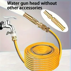 1pcs Straight Water Spray Gun Pacifier Straight Plug Connector Car Wash Watering Flower Brush Car Grabber, Plant Water System, Adjustable Control Valve Switch, Sprinkler Head, Garden And Lawn Supplies, Water Hose Nozzle