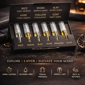 ARIAZ Discovery Layering Set — For Him | Advanced Oil-Based Perfume Set | 6×3ml