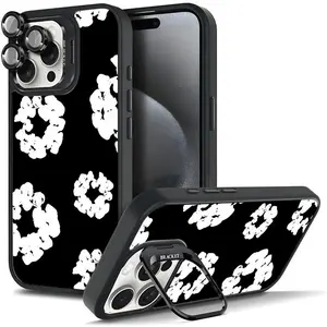 Luxury D-Denims T-Tears Casing For iphone 17 16 15 14 13 12  PRO PLUS MAX Hard TPU Metal lens frame Film With Bracket Stand Gift Shockproof Protection Anti-Drop Protective Protector Phone Cases Shell Cover