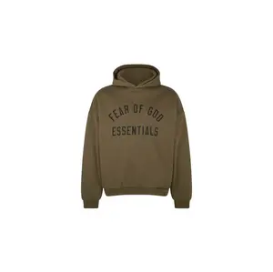 Fleece Pullover Hoodie "Olive" 192BT246254F