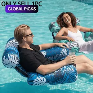 Adult Inflatable Air Lounge Chair - Portable Foldable Pool Float Seat, Pool Accessories, Comfortable for Beach, Camping & Outdoor Fun, Pool Floats For Adults
