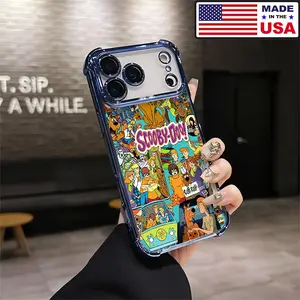 Scooby-Doo Collage Retro Mystery Gang Aesthetic Design Pattern Casing For iPhone 17 16 15 14 13 12 Samsung 22 23 24 25 Plus Pro Max Ultra Soft Silicon TPU Shockproof Protector Vintage Unique Fashion Mobile Phone Case