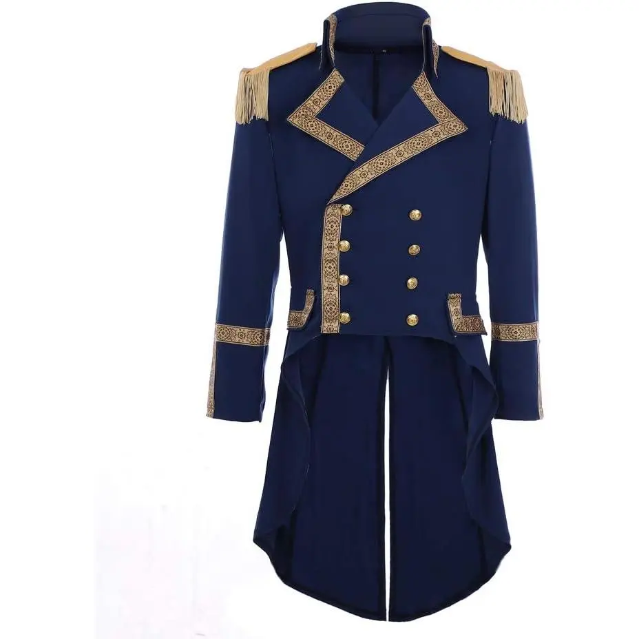 Men‘s Colonial Costume Steampunk Tailcoat Jacket Gothic Victorian Frock Coat