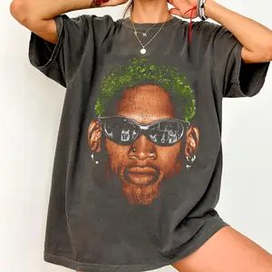 Dennis Rodman Shirt, Big Face Basketball shirt, Classic 90s Graphic Tee, Unisex, Vintage Bootleg