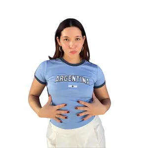 Argentina Y2K Top, Argentina Women's Jersey, Argentina Slim Fit Top
