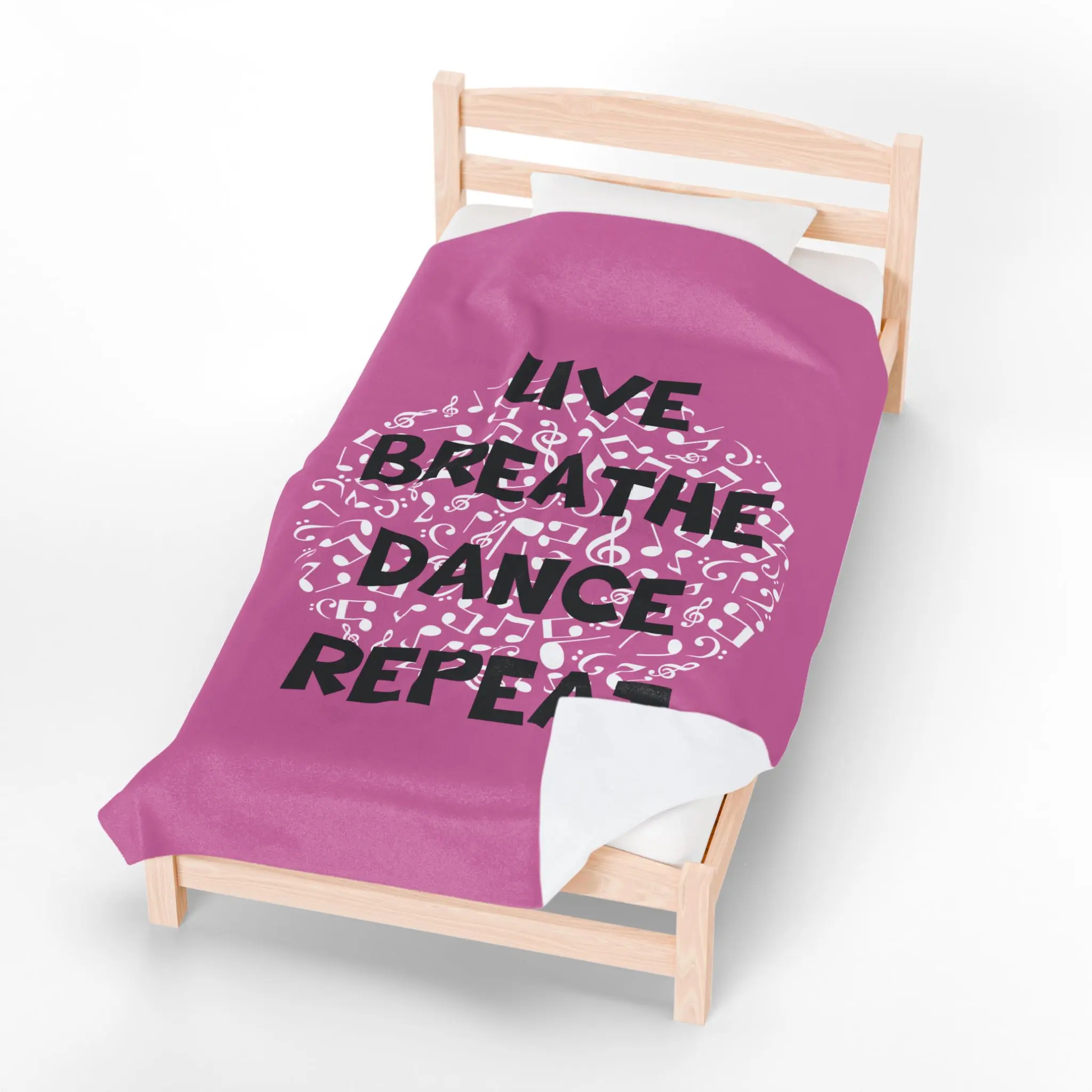 Vibrant Dance Blanket – “Live. Breathe. Dance. Repeat.