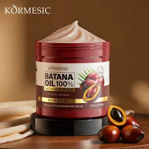 Kormesic Bhratana Oil Hair Mask for Damaged Hair, Coconut & Rosemary Deep Repair, Natural Intensive Haircare Formula, Moisturizing, Improves Dry Frizzy Hair, Restores Strength & Shine