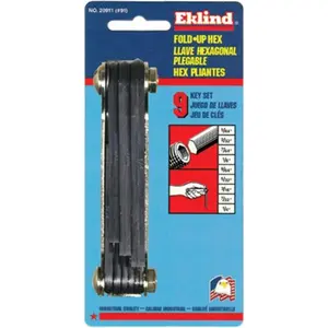 Eklind Tool 269-20911 #91 5-64-1-4 Size Fold-Up Hex Key Set