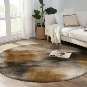 1pc Abstract Style Round Rug for Entryway, LivingRoom, Dining Room, Bedroom, Balcony, Study, Machine Washable Round Large Area Rug, Soft Non-slip Floor Mat, Chic Rug for Home Decor
