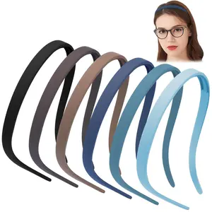 Women’s 6-Pack Non-Slip Accessory Kit Headbands – Colored Plastic Double Row Teeth Hair Bands for Glasses Wearers, Lightweight Durable Resin Fashion Statement Headbands, Everyday Hair Accessories for School & Daily Use